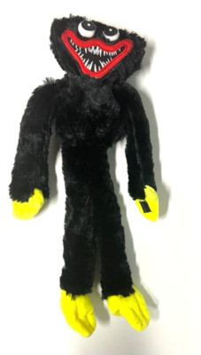 Poppy Playtime BLACK Huggy Wuggy Plush Toy Stuffed Monster 15'' w/ Connect Hands!