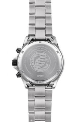 Pre-owned Orient Mako Rn-tx0208l Panda Sport Blue Dial Solar Analog Chronograph Men Watch