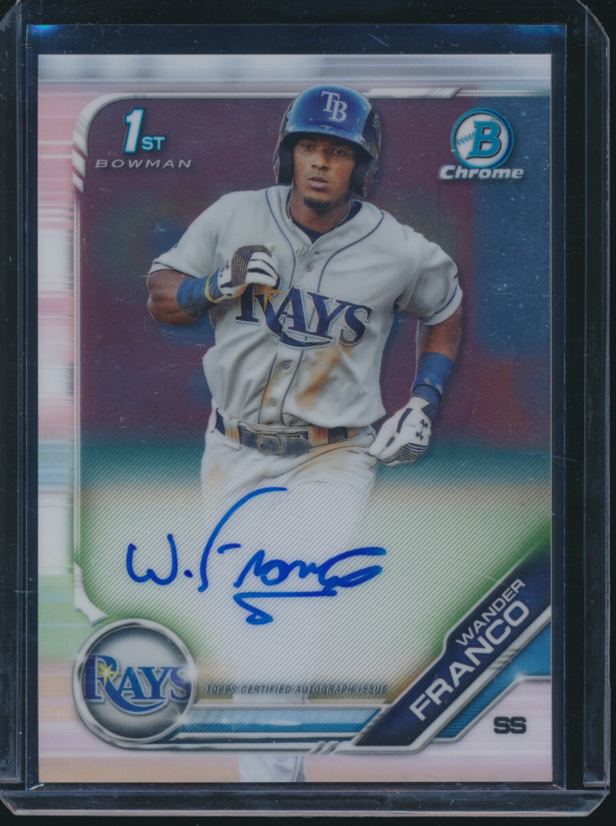 WANDER FRANCO AUTO 1st 2019 Bowman Chrome Autograph Tampa