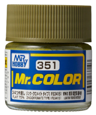 Mr. Hobby Mr. Color Lacquer C351 Zinc-Chromate Type FS34151 10ml C351