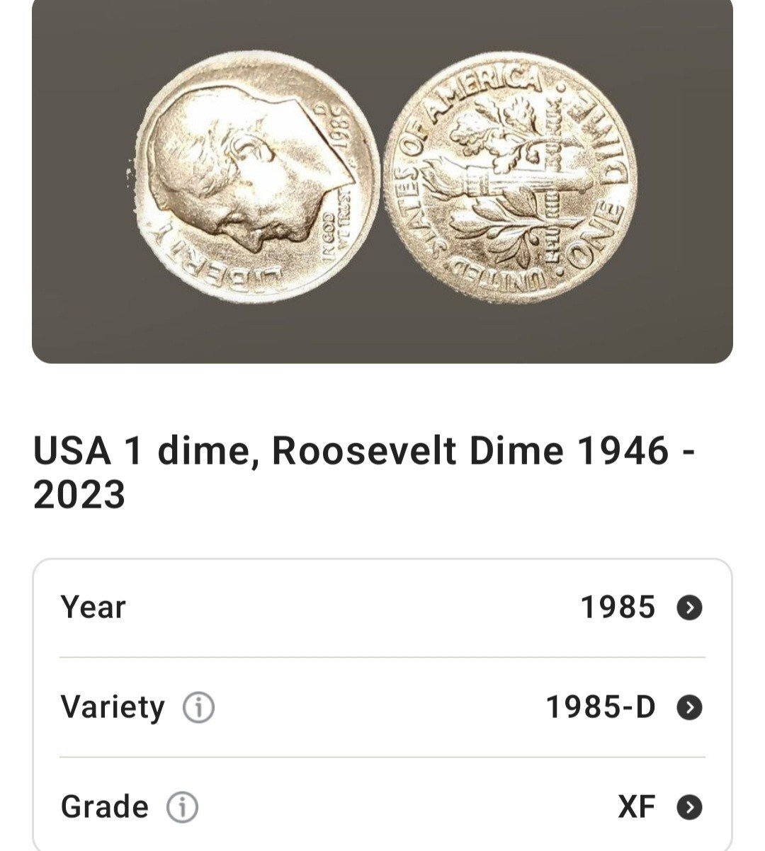 1985年 アメリカ ダイム コイン 1985 D Misaligned Dime Front and Back | eBay