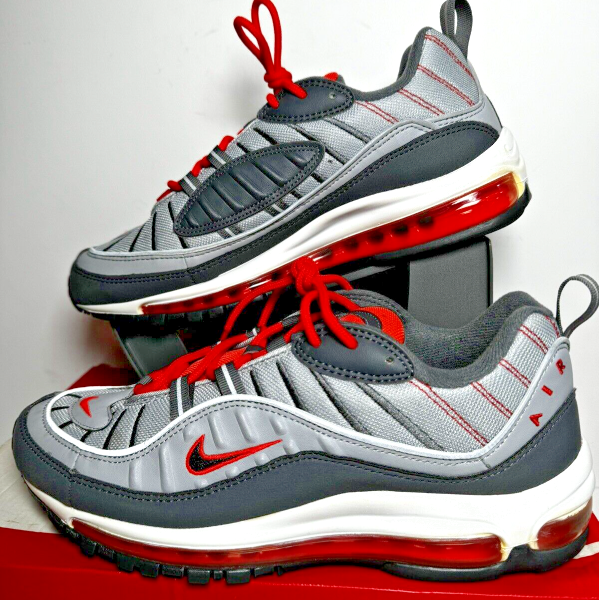 Size 9.5 - Nike Air Max 98 Total Crimson | eBay