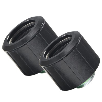 Bitspower Artemis Advanced Multi-Link Fitting For OD 16MM, Matte Black, 2-pack