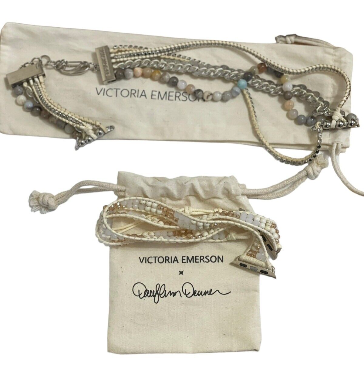 Victoria Emerson Beaded Wrap Around Bracelets Apple Watch