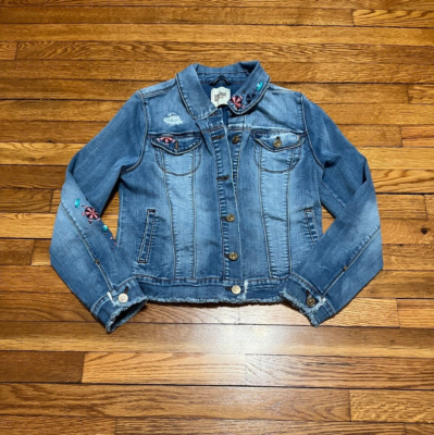 Vintage American Blues Denim Jean Jacket Womens Sz Medium Blue