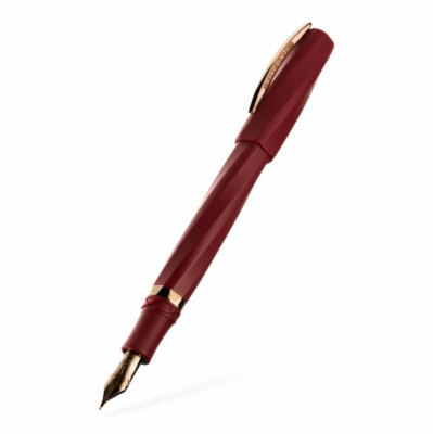 Visconti Divinia Fountain Pen in Matte Bordeaux - 1.3mm Stub - NEW in Box