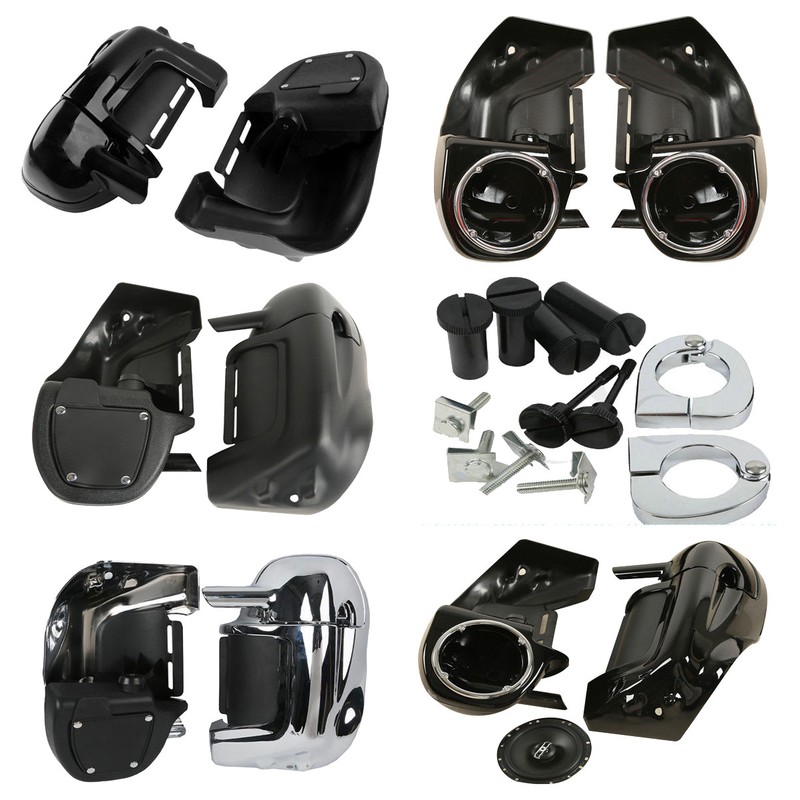 Lower Vented Leg Fairing 6.5/" Speakers Grills For Harley Touring Trike 2014-2019