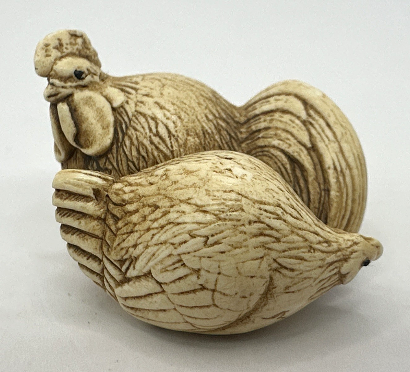 Vtg Museum Fine Arts MFA Netsuke Replica Chicken Rooster | eBay