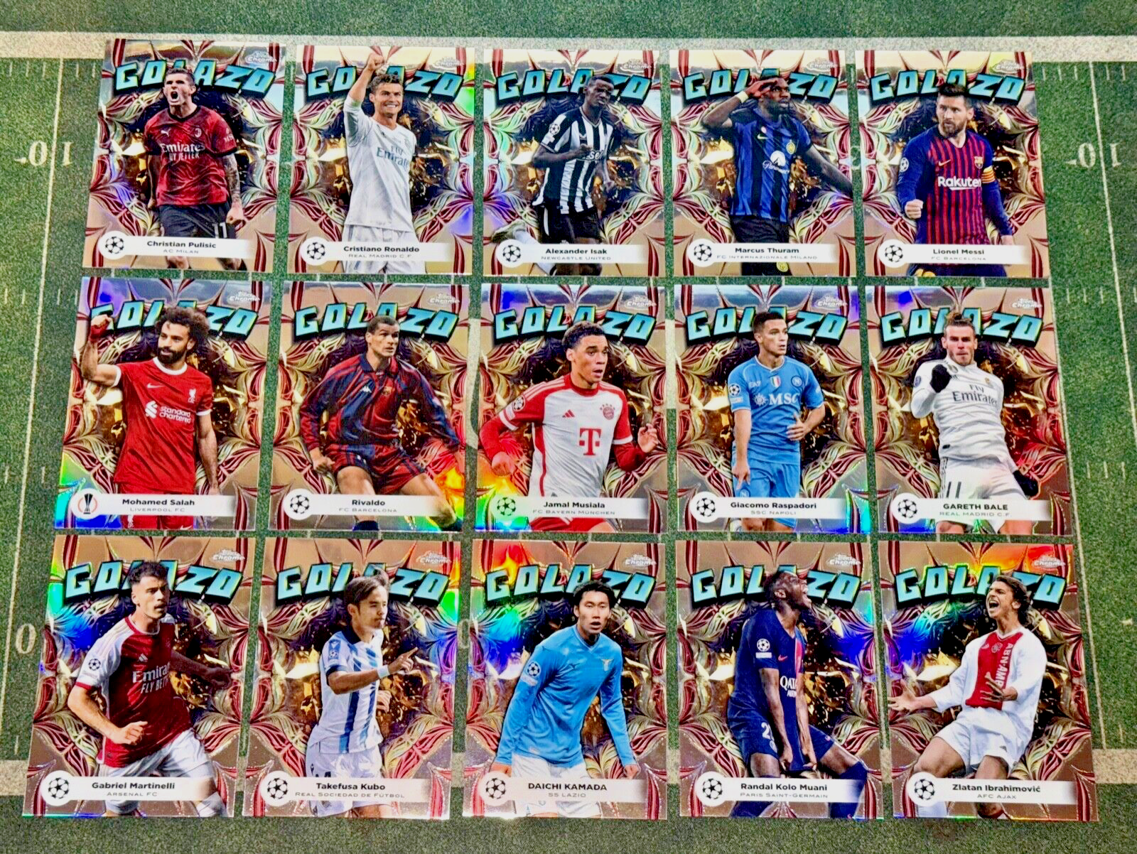 2023-24 Topps Chrome UEFA Golazo Complete Full 15 Cards Set