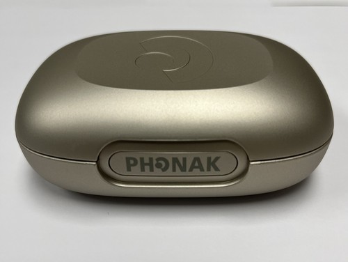 New Small Phonak Hearing Aid Case  Approx 3 x 2.25 x 1 Inches. Made by Phonak.