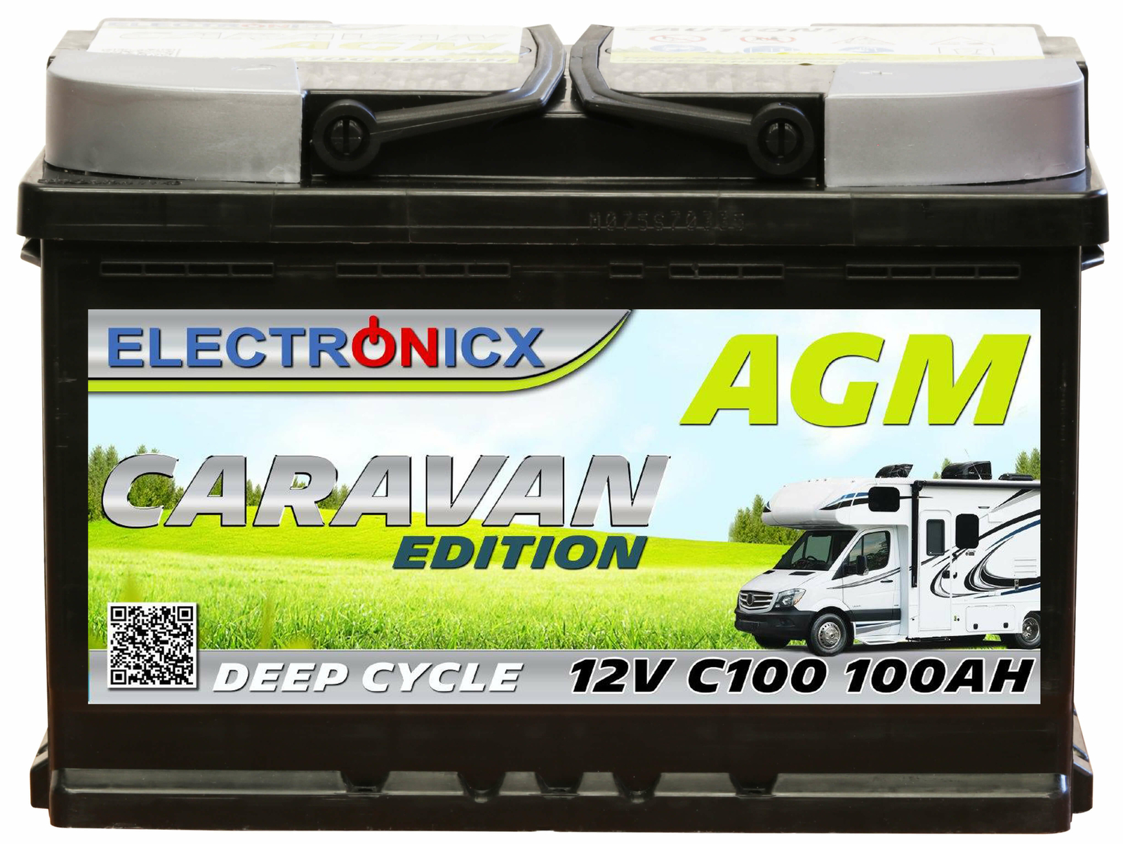 Electronicx Caravan Edition Batterie AGM 100AH 12V Wohnmobil Boot Versorgung