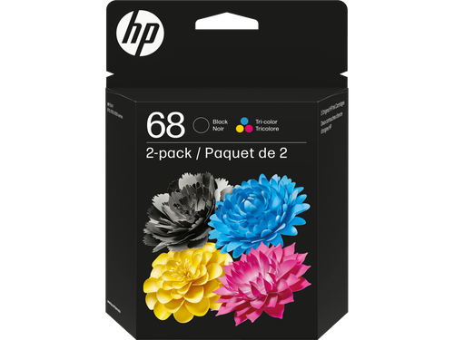 HP 68 2-Pack Black/Tri-color Original Ink Cartridge Combo, 6L6S2TN