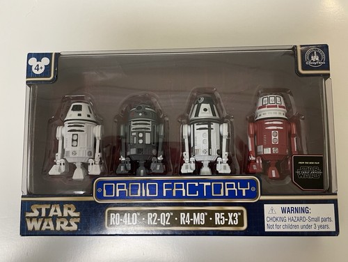 Disney Park Droid Factory 4 pack RO4LO, R2Q2, R4M9, R5X3 NEW