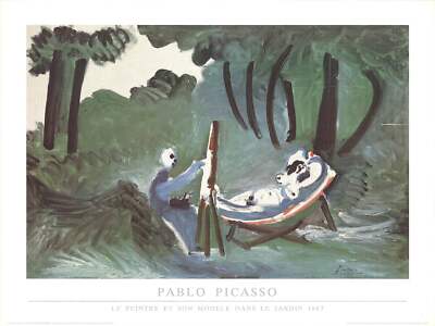 PABLO PICASSO Le Peintre Et Son Modele Dans Le Jardin 17.75