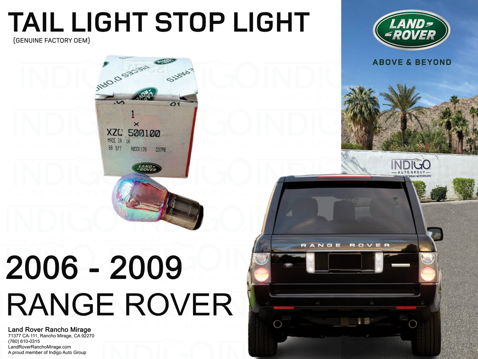 2006-2009 LAND ROVER GENUINE FACTORY OEM STOP TAIL BULB 2006-2009 LAND ROVER GENUINE FACTORY OEM STOP TAIL BULB