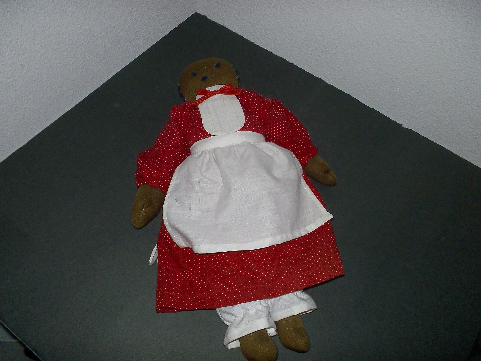 Vintage Handmade Cloth African American Doll