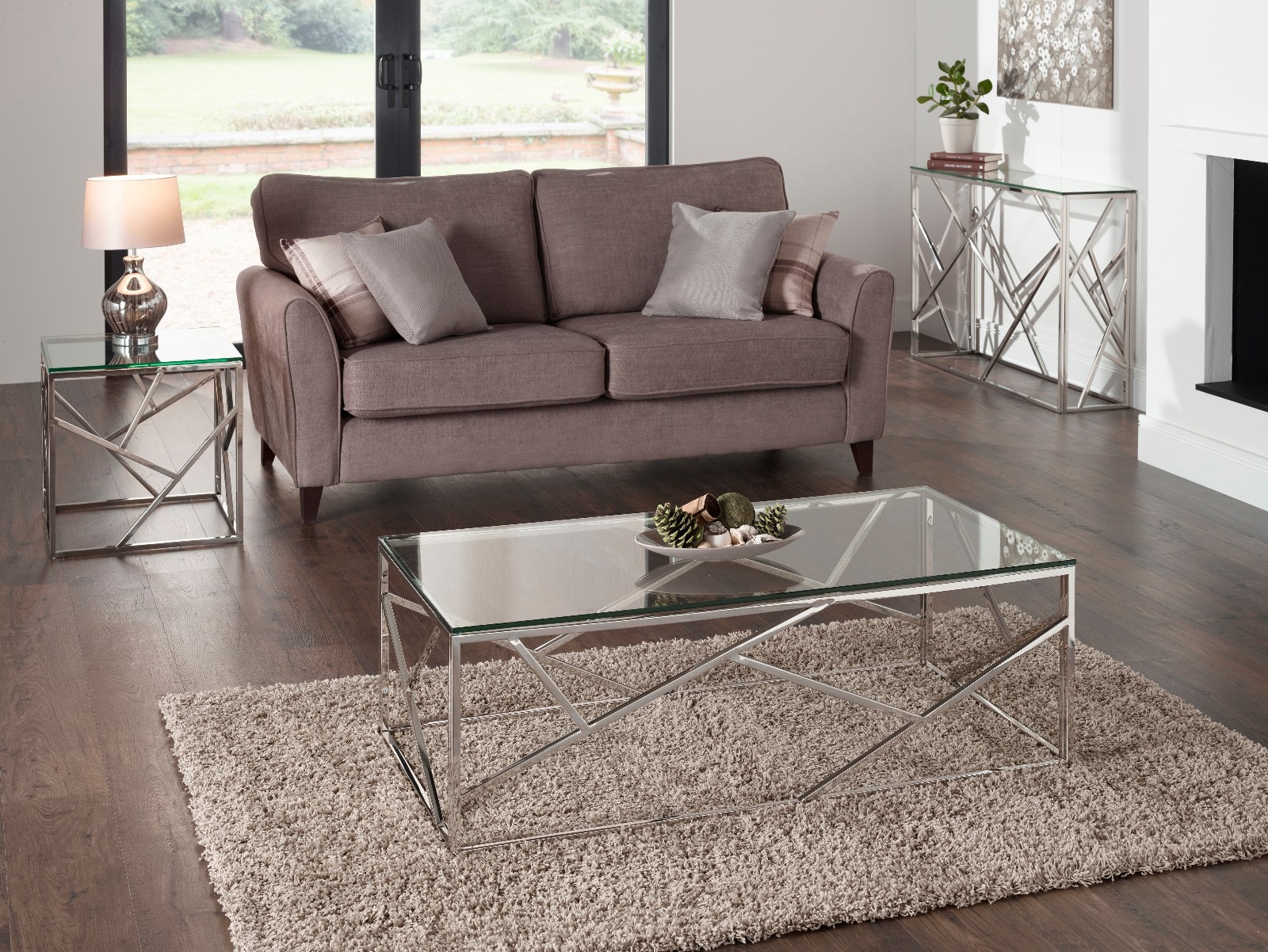 Ultra Console Table In Stainless Steel Frame Steel Gold Or Rose Gold