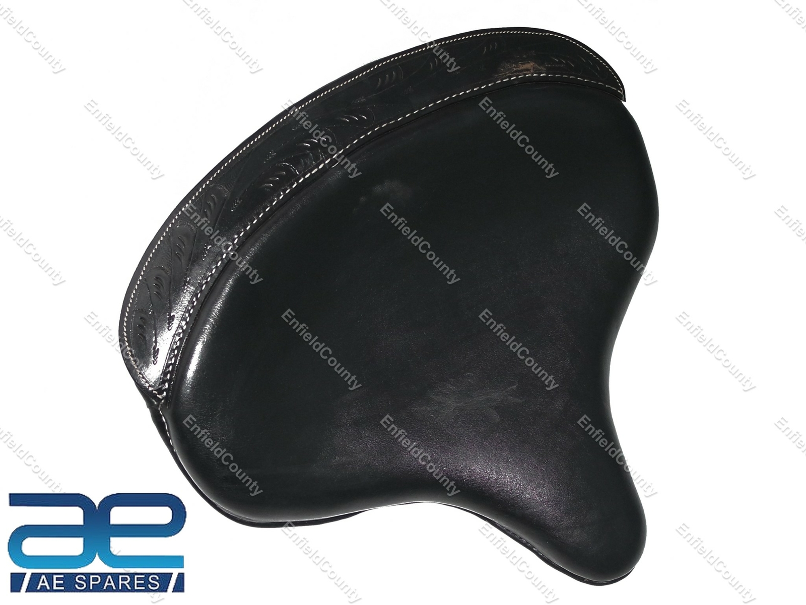 For HARLEY WLA WLC VL UL WL Knucklehead Genuine Leather Solo Seat Black  
