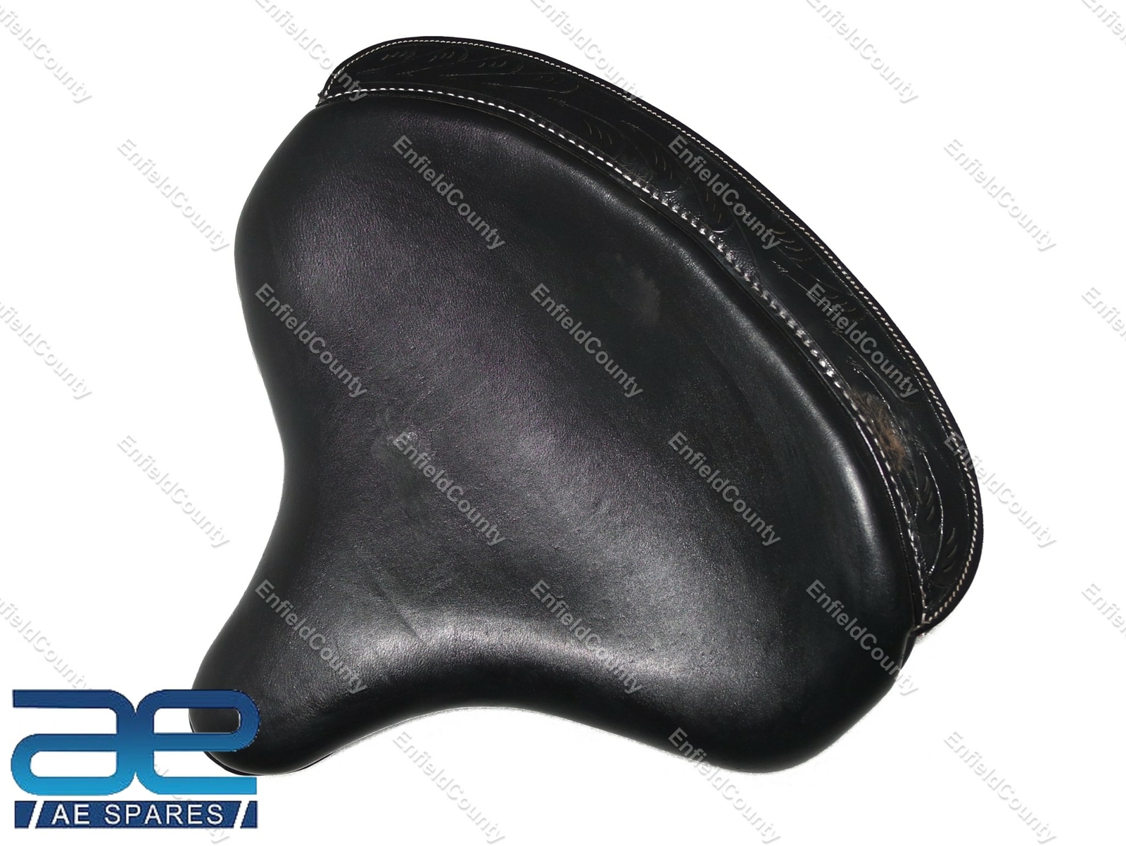 For HARLEY WLA WLC VL UL WL Knucklehead Genuine Leather Solo Seat Black  