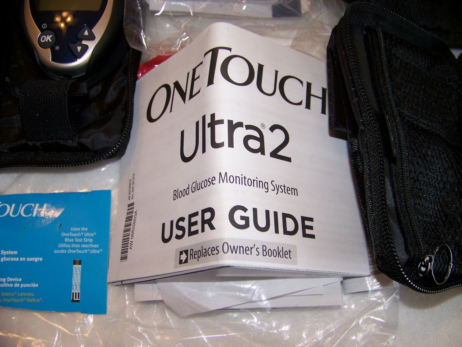 ONE TOUCH ULTRA2 BLOOD GLUCOSE DIABETES MONITOR, METER & CASE ONLY (NO LANCET)