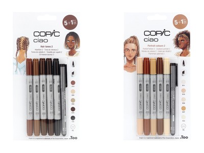 Copic CIAO Portrait And Hair Set Bundle 2, Pack Of 2