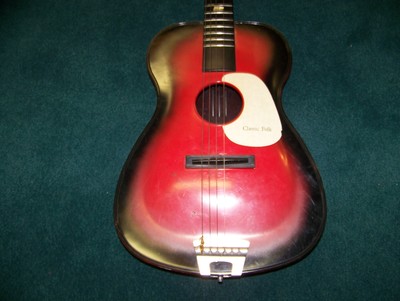1968 Sears Classic Toy Folk Guitar Toy Vintage Guitar that is 50 years old today
