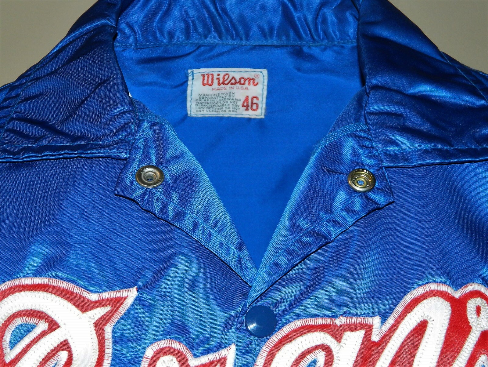 Vintage Game Worn Atlanta Braves Satin Windbreaker Jacket - Wilson Size 46