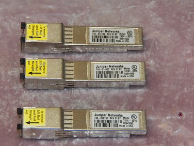 Lot Of 3 OEM Juniper 740-014132 SFP-1GE-T 1000 Base T Copper SFP-1GE-T