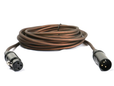 10 XLR 5 ft Mic Cables 22 AWG Brown Color-Gold Contacts  Cable Pack