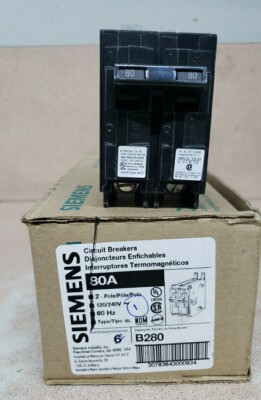 1) New! Siemens B280 Bolt on 80 Amp 120/240 Volt Circuit Breaker. Free Shipping