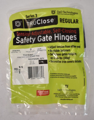 D&D Technologies TruClose Tension Adjustable Self Closing Safety Gate Hinges