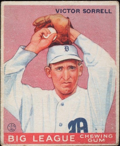 1933 Goudey Big League Chewing Gum - Vic Sorrell #15