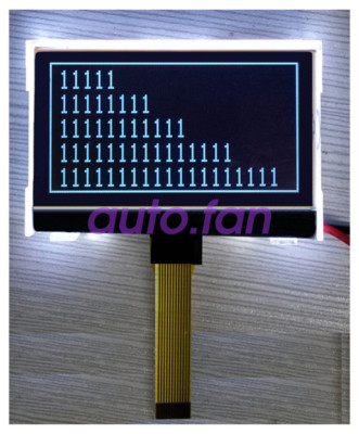 Brand new genuine12864B11 COG LCD screen black background white negative display