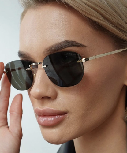 MONTBLANC MONT BLANC MB0303S-001 GOLD SUNGLASSES