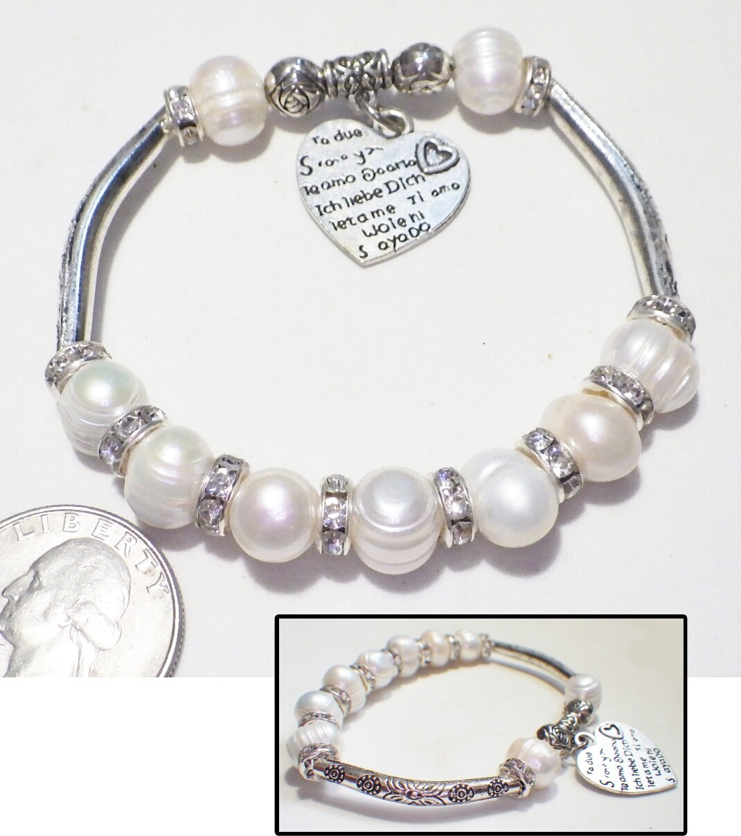 アクセサリー GOD ONLY KNOWS PEARL HEART BRACELET S GOD ONLY