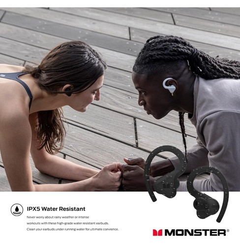 Monster DNA FIT True Wireless Sport Earbuds Noise Cancelling Ear Hook Design