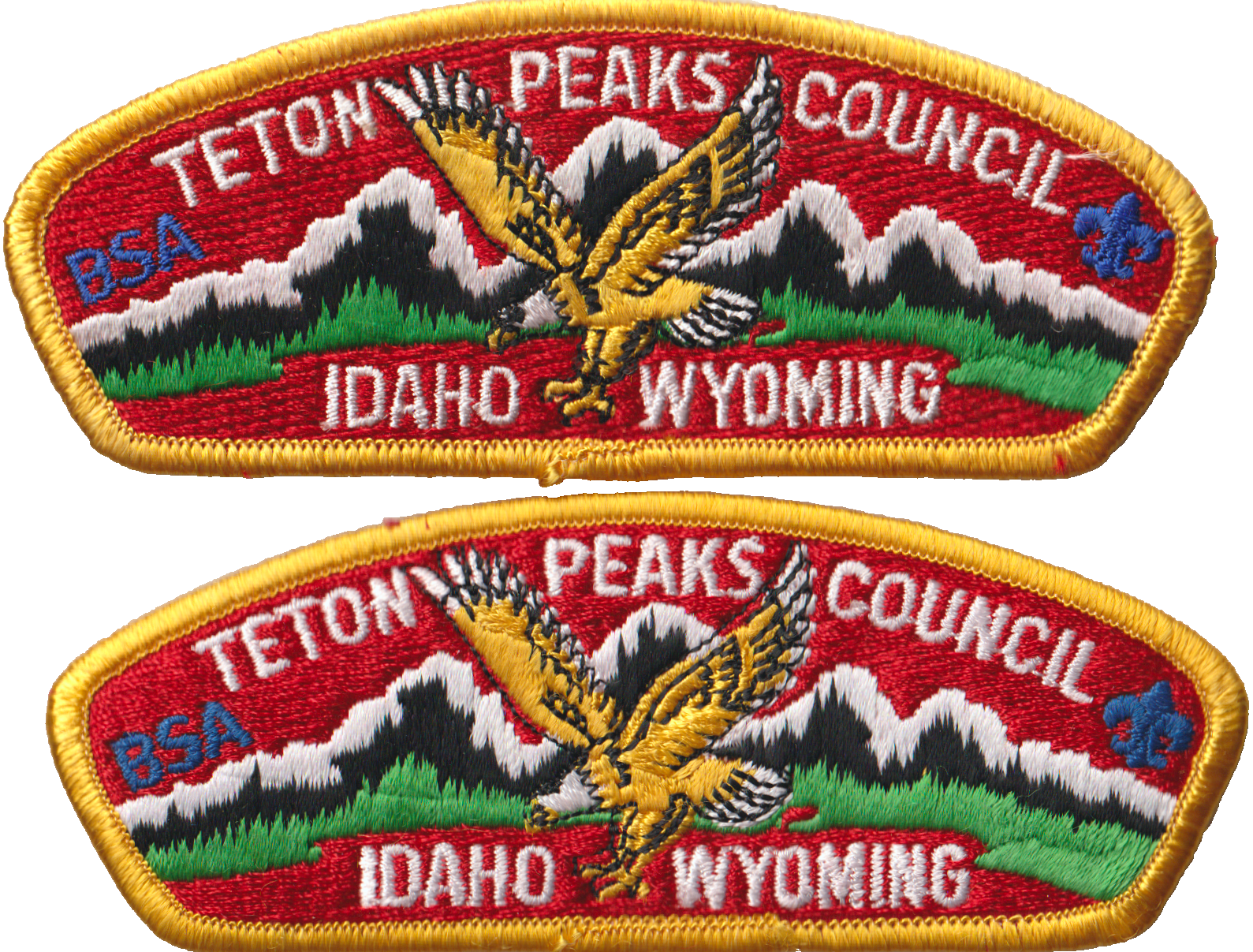 Teton Peaks Council ID Set of 2 CSP Yellow Bdr (AR3812)