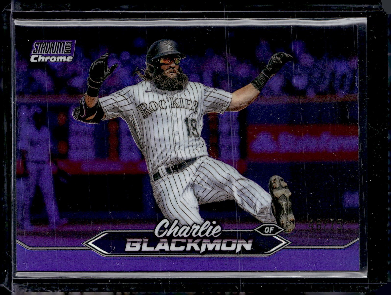 2024 Topps Stadium Club #121 Charlie Blackmon Purple /75