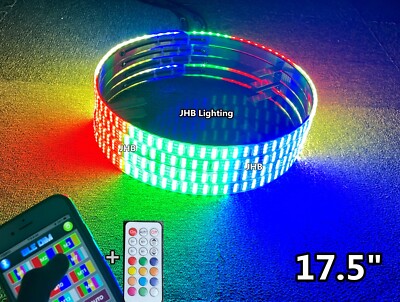 JHB 17.5'' TRIPLE ROW Dream CHASING FLOW illuminated LED Wheel Rings Lights Kit