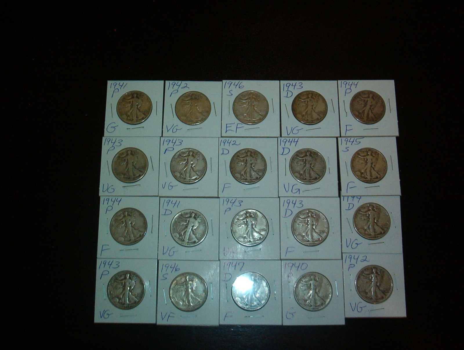 $100 FACE - 90% Silver - Barber Quarters, Franklins, Mercury, Walking Liberty