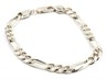 925 Sterling Silver Chain Bracelet Fine Unisex Jewellery Figaro Chain.JPG