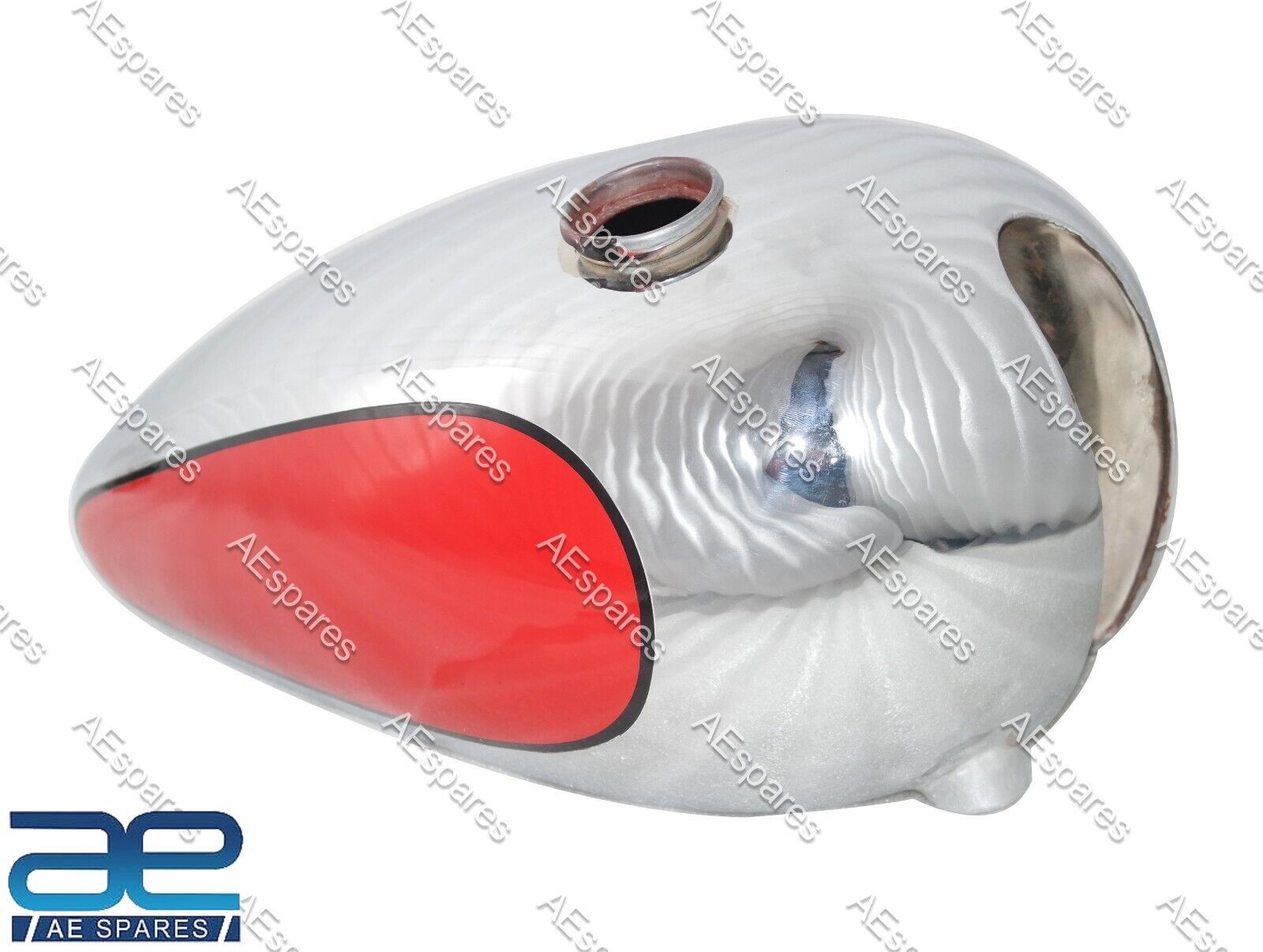 For Triumph T120Tr6 Bonneville Chrome & Red Painted Petrol Gas Fuel Tank 