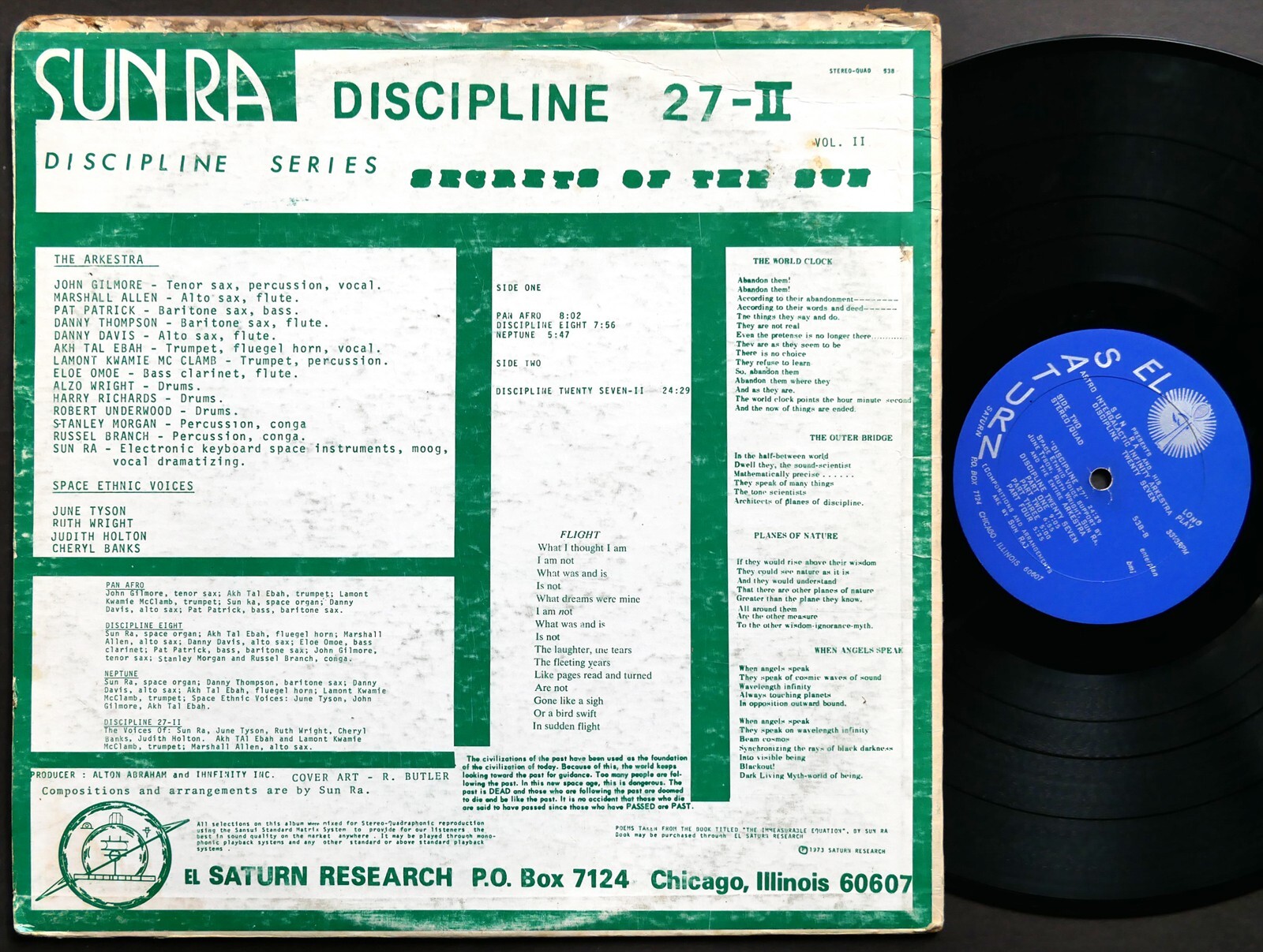SUN RA Infinity Arkestra Discipline 27-II LP EL SATURN RECORDS 538 US 1973 Jazz