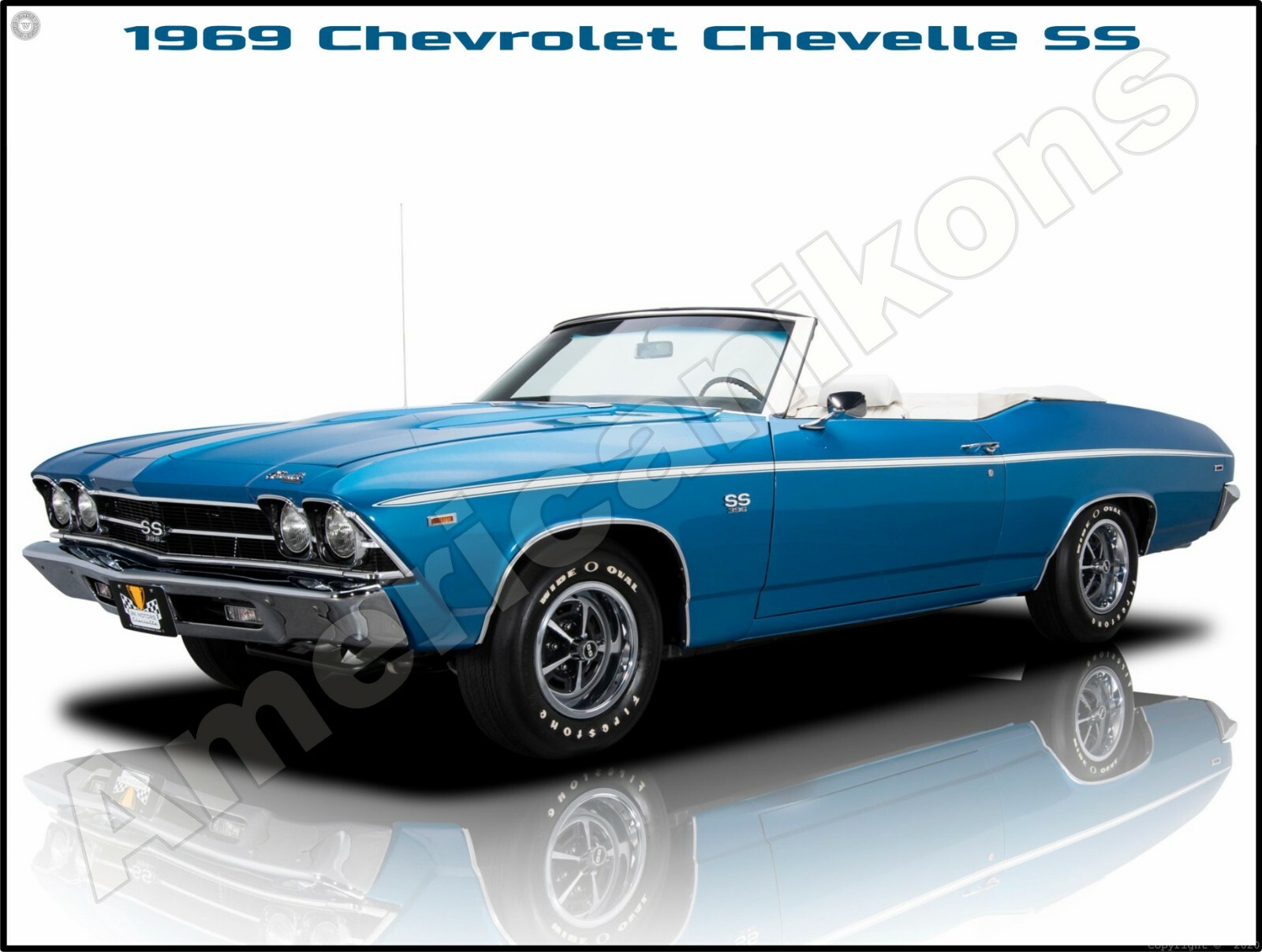 1969 CHEVROLET CHEVELLE SS アメ車 輸入雑貨 置物 1969 Chevrolet Chevelle SS 396 NEW Metal Sign: Convertible