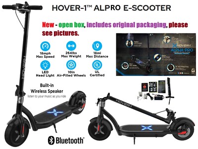 Hover-1 Alpha Pro black electric scooter 18 mph, 264 lb...