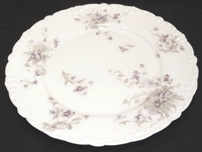 Theodore Haviland Limoges France R.B. Gray St. Louis 8'' Salad Plate Purple Poppy