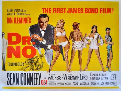 Sean Connery Dr. No Reproduction Movie Lobby Card quality photo 