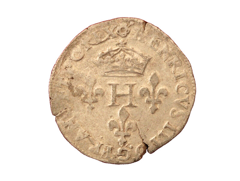 #11557 - Henri Iii Double Sol Parisis 2 E Type 1584 Rouen