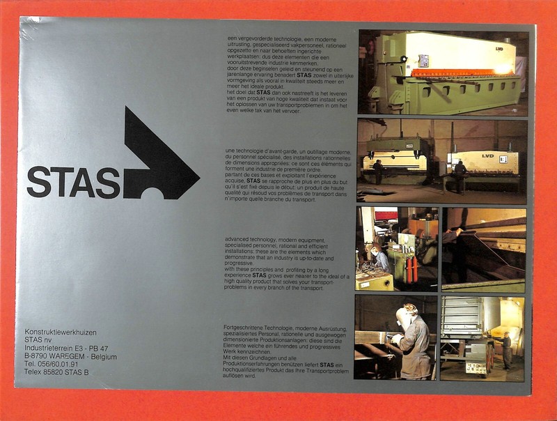 Waregem ( B ) Remorques Stas / Prospectus