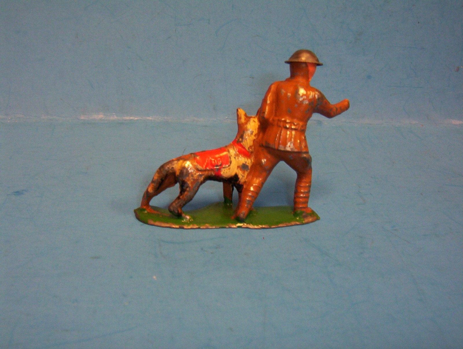 Barclay Monoil Lead Soldier with German Shepard Guard Dog
